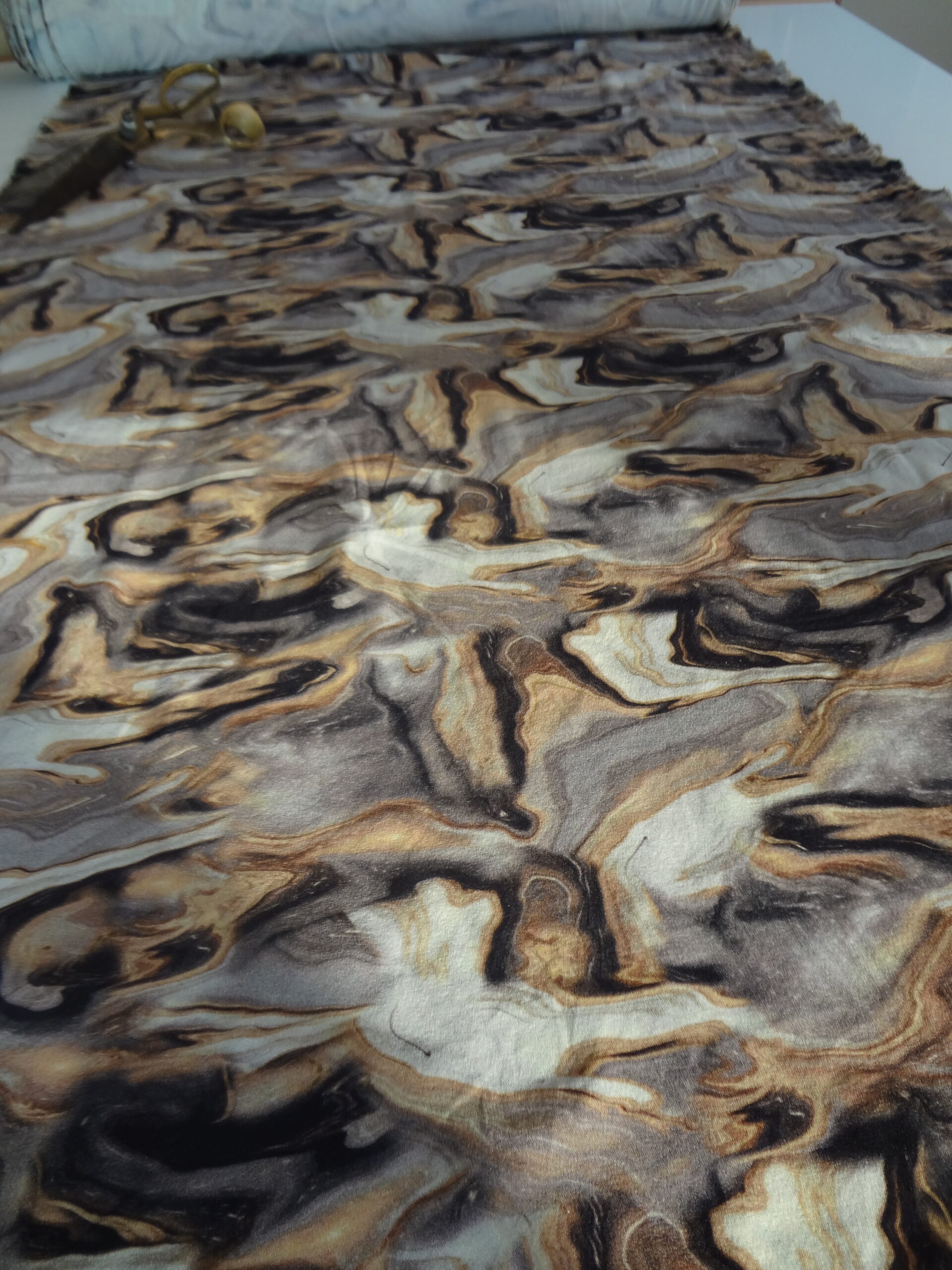 Jarse Örme Kumaş Mermer Desen Baskılı - Görsel 2