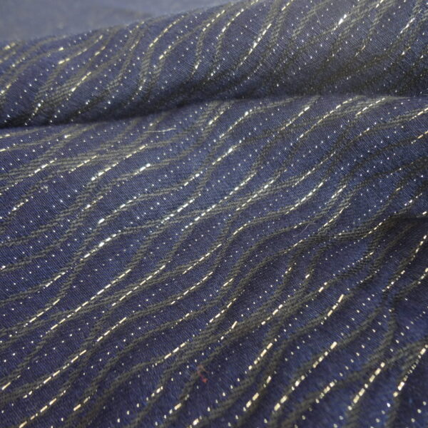 Metalik Çizgili Tok Dokuma Kumaş