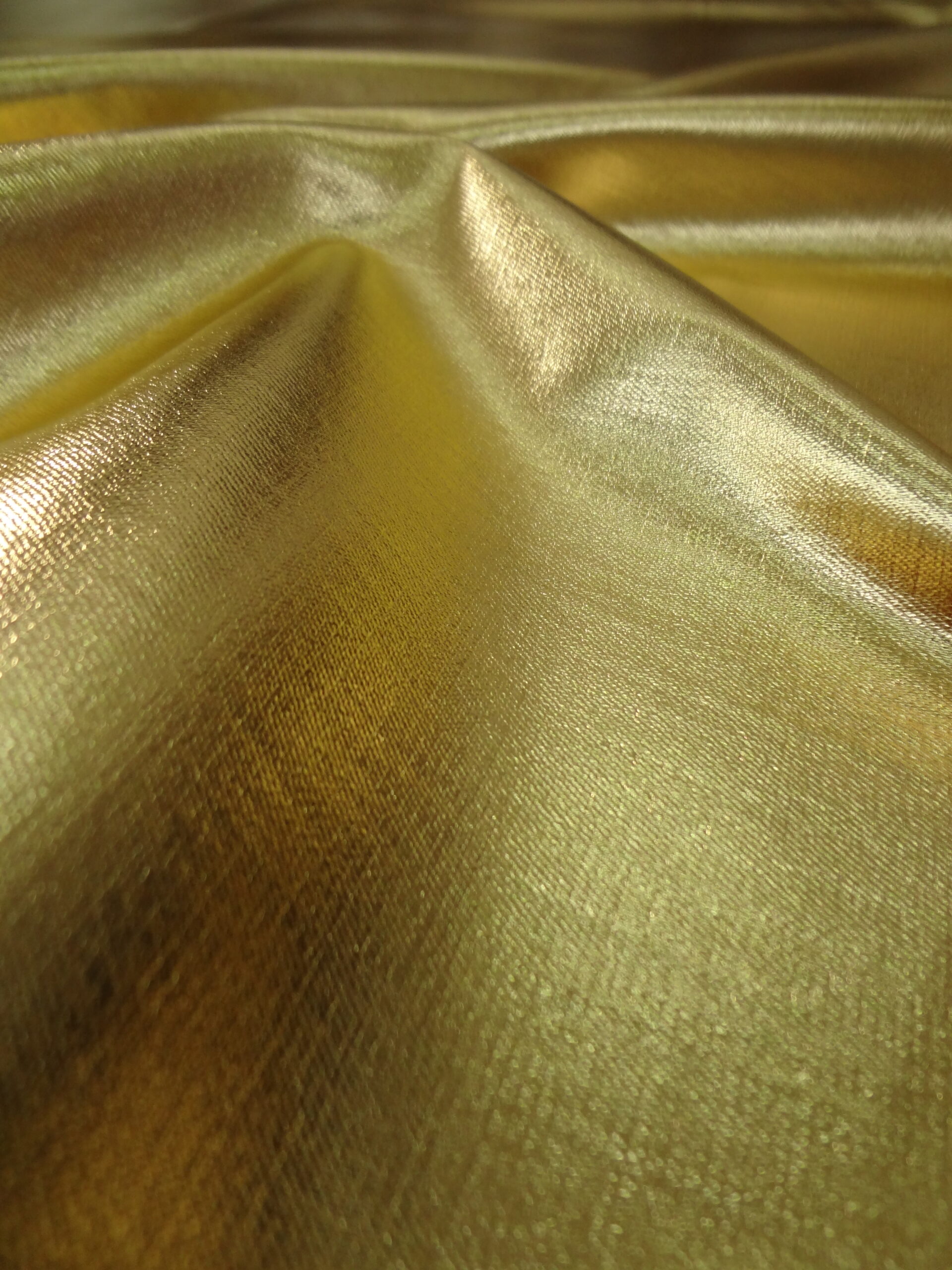 Altın Tonlu Metalik Efektli Denim Kumaş - Görsel 2